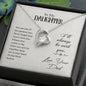 Daughter Gift From Dad Heart Necklace Pendant Jewelry Women Message Box