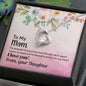 Mom Daughter Heart Beauty Pendant Jewelry Necklace Women Birthday Gift