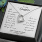 Daughter Gift From Mom Dad Heart Pendant Jewelry Necklace Women Message Box