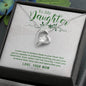 Daughter Heart Jewelry Necklace Pendant Women Message Box Gift