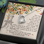 Daughter Gift From Mom Heart Necklace Pendant Jewelry Women Message Box Gift