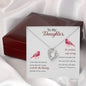 Daughter Gift From Mom Dad Heart Necklace Pendant Jewelry Women Message Box