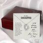 Daughter Gift From Dad Heart Necklace Pendant Jewelry Women Message Box