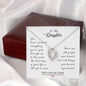 Daughter Gift From Mom Dad Heart Pendant Jewelry Necklace Women Message Box