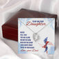 Military Daughter Heart Jewelry Pendant Necklace Women Message Box Dad Gift