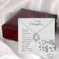 Daughter From Mom Dad Heart Jewelry Pendant Necklace Women Message Box Gift