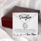 Daughter Heart Necklace Jewelry Pendant Women Message Box Gift