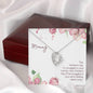 Mommy Heart Pendant Necklace Jewelry Women Message Box Gift