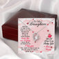 Daughter Gift From Mom Heart Jewelry Pendant Necklace Women Message Box