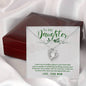 Daughter Heart Jewelry Necklace Pendant Women Message Box Gift