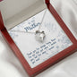 To My Mom Gift From Son Daughter - Message Box Heart Pendant Necklace
