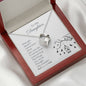 Daughter From Mom Dad Heart Jewelry Pendant Necklace Women Message Box Gift