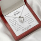 Daughter Gift From Mom Dad Heart Pendant Jewelry Necklace Women Message Box