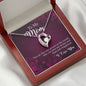 Mom from Daughter or Son Heart Pendant Necklace Women Birthday Gift