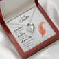Daughter From Mom Dad Heart Necklace Jewelry Pendant Women Message Box Gift