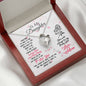 Daughter From Mom Heart Necklace Jewelry Pendant Women Message Box Gift