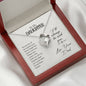Daughter Gift From Dad Heart Necklace Pendant Jewelry Women Message Box
