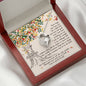 Daughter Gift From Mom Heart Necklace Pendant Jewelry Women Message Box Gift