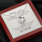 Daughter Gift From Mom Heart Pendant Jewelry Necklace Women Message Box