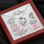 Daughter From Mom Heart Necklace Jewelry Pendant Women Message Box Gift