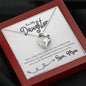 Daughter Heart Necklace Jewelry Pendant Women Message Box Gift