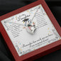 Daughter Graduation Gift Heart Necklace Pendant Jewelry Women Message Box