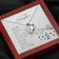 Daughter From Mom Dad Heart Jewelry Pendant Necklace Women Message Box Gift