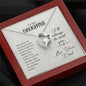 Daughter Gift From Dad Heart Necklace Pendant Jewelry Women Message Box