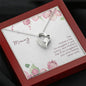 Mommy Heart Pendant Necklace Jewelry Women Message Box Gift