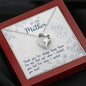 To My Mom Gift From Son Daughter - Message Box Heart Pendant Necklace