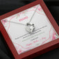 Mom from Son or Daughter Heart Necklace Pendant Women Birthday Gift