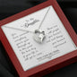 Daughter Gift From Mom Dad Heart Pendant Jewelry Necklace Women Message Box