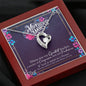 Mom Flowers Heart Beauty Jewelry Pendant Necklace Women Birthday Gift