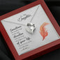 Daughter From Mom Dad Heart Necklace Jewelry Pendant Women Message Box Gift