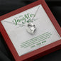 Daughter Heart Jewelry Necklace Pendant Women Message Box Gift