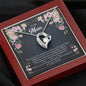 Mom Flowers Heart Beauty Pendant Jewelry Necklace Women Birthday Gift