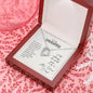 Daughter Gift From Dad Heart Necklace Pendant Jewelry Women Message Box