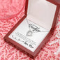 Daughter Heart Necklace Jewelry Pendant Women Message Box Gift