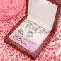 Mom Daughter Heart Beauty Pendant Jewelry Necklace Women Birthday Gift