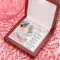 Daughter Gift From Mom Heart Pendant Jewelry Necklace Women Message Box Gift