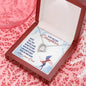 Military Daughter Heart Jewelry Pendant Necklace Women Message Box Dad Gift