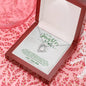 Daughter Heart Jewelry Necklace Pendant Women Message Box Gift