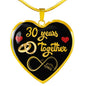 30 Year Anniversary Luxury Heart Necklace (Gold) - Freedom Look