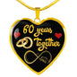 60 Year Anniversary Luxury Heart Necklace (Gold) - Freedom Look