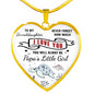 Papa's Little Girl - Granddaughter Necklace Gift for Christmas 2019