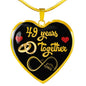 49 Year Anniversary Luxury Heart Necklace (Gold) - Freedom Look