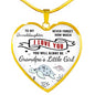 Grandpa's Little Girl - Granddaughter Necklace Gift for Christmas 2019