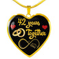 42 Year Anniversary Luxury Heart Necklace (Gold) - Freedom Look
