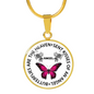 Butterflies Are The Heaven Sent Kisses Of An Angel Pendant Necklace (Circle) - Freedom Look