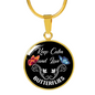 Keep Calm And Love Butterflies Circle Pendant Necklace And Bangle - Freedom Look